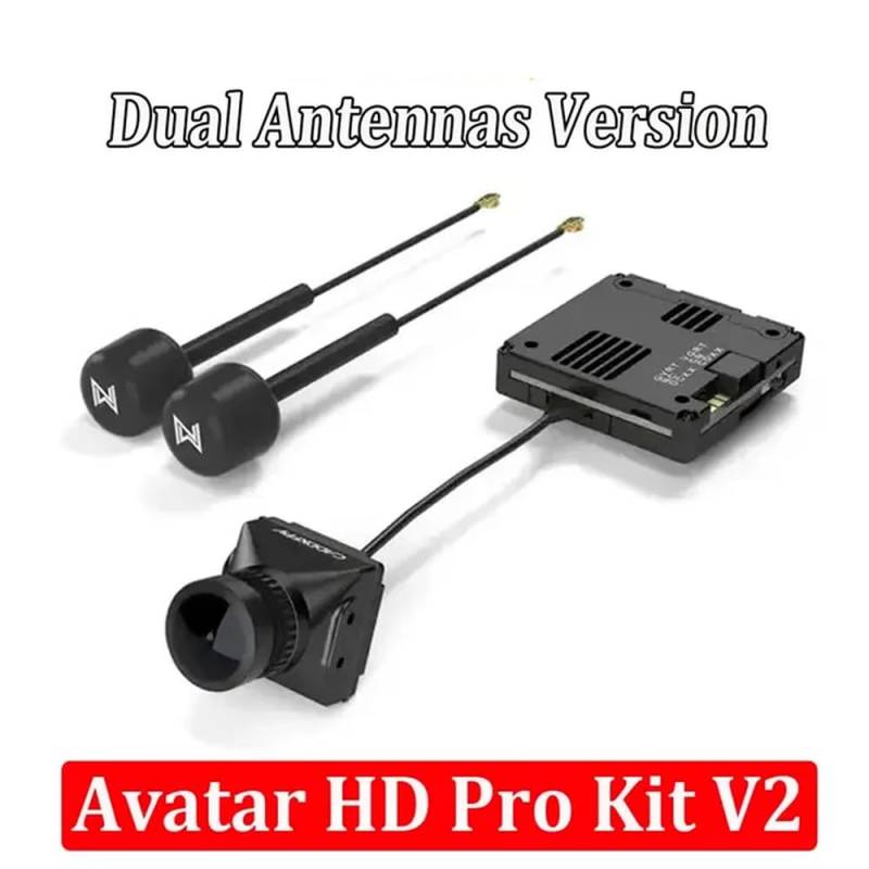 Avatar HD Kit V2 oder Avatar HD Pro Kit Dual-Antennen-Version mit Gyroflow und 32G Kompatibel mit FPV-Freestyle-Drohnen-DIY-Teile, kompatibles Zubehör(HD Pro Kit Dual V2) von RJXDUPHT