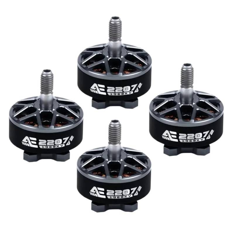 AxisFlying AE2207 V2 1860KV 1960KV 4 bis 6S Lipo bürstenloser Motor 5mm Welle kompatibel mit 5-Zoll-Propellern Kompatibel mit traversierende Drohnen(4pcs 1860KV) von RJXDUPHT