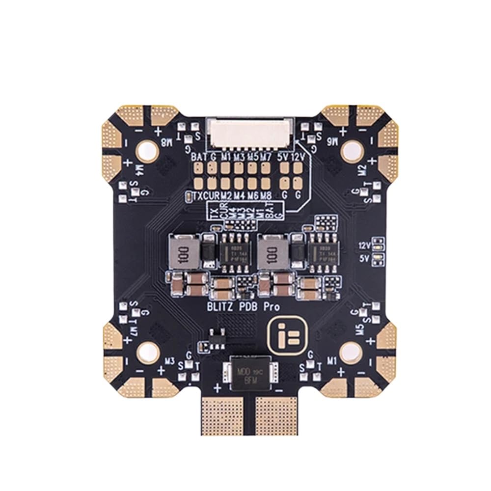 BLITZ PDB Pro 80A 4-8S und 55A 4-6S LIPO-Eingang Dual BEC 5V 3A 12V 2A 330A Verteilerplatine kompatibel mit RC FPV-Drohnen(BLITZ PDB Pro 80A) von RJXDUPHT