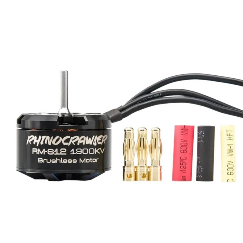 ESC 40A-S12 80A-S20 AM32 RC Crawler Bürstenloses Motorantriebssystem, kompatibel mit 1/10 Teilen MOA Shafty(S12-1900KV) von RJXDUPHT