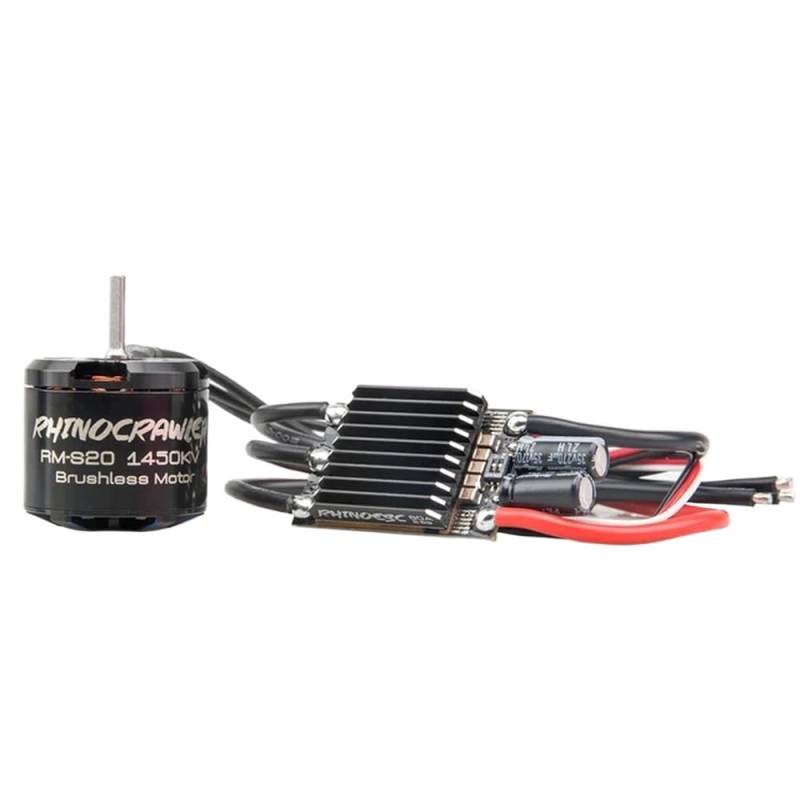 ESC 40A-S12 80A-S20 AM32 RC Crawler Bürstenloses Motorantriebssystem, kompatibel mit 1/10 Teilen MOA Shafty(S20-1450KV-80A) von RJXDUPHT