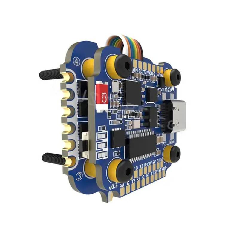 F7 35A 3-6S Stack BMI270 F722 Flight Controller und 35A BLHeli_S 4in1 ESC kompatibel Kompatibel mit RC FPV Racing Drone(F7 Mini 35A Stack) von RJXDUPHT