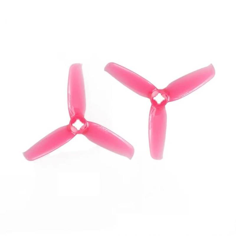 Flash 3052 1,5 mm 5 mm 3 Zoll 3-teiliger Propeller, kompatibel mit RC FPV Racing Freestyle Toothpick Cinewhoop Kanaldrohnen DIY-Teilen(12Pairs Pink) von RJXDUPHT