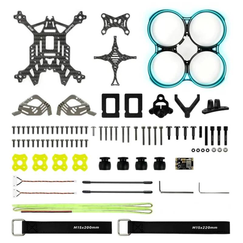 GEP-CT30 3-Zoll-Rahmen mit Cob-LED-Licht Kompatibel mit FPV Cinewhoop-kompatibles Quadcopter-Zubehör(COB Light Strip BEC) von RJXDUPHT