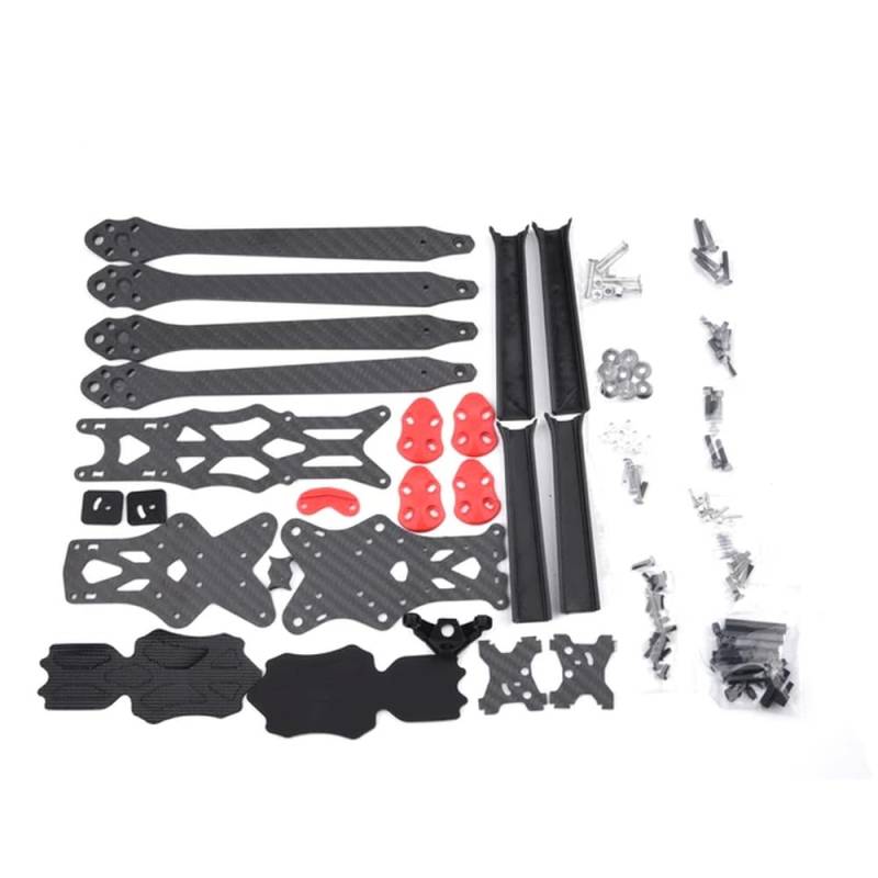 HD-Version HD5 HD7 HD8 HD9 Kohlefaser-Quadcopter-Rahmensatz, kompatibel mit FPV RC Racing Freestyle. Verfügt über 5,5-mm-Arme(8inch With Accessory) von RJXDUPHT