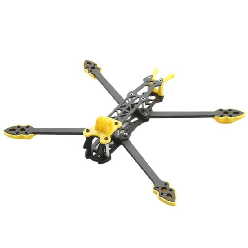 Mark4 7 Zoll Quadrocopter Rahmen 295 mm 5 mm Armstärke 3K Kohlefaser Kompatibel mit 7 Zoll FPV Racing Drone Kompatibles Rahmenset(With Yellow Print) von RJXDUPHT