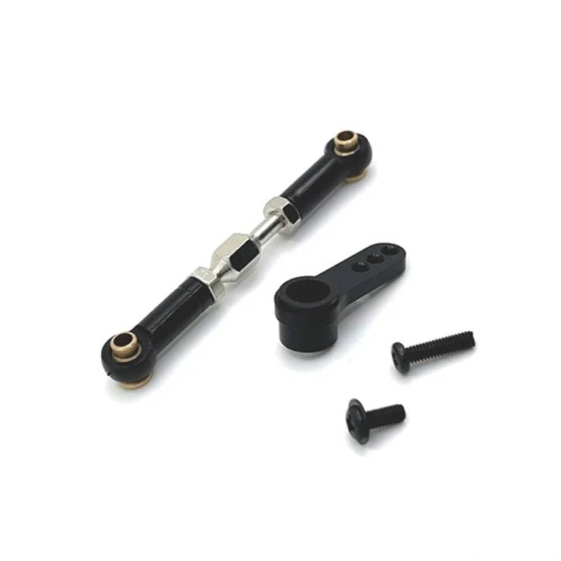 Metall 25T Servo Arm Servo Horn Lenkung Link Stange Kompatibel Mit 1/16 RC Auto Upgrade Teile Zubehör Modelle 16207 16208 16209 16210(BLACK) von RJXDUPHT