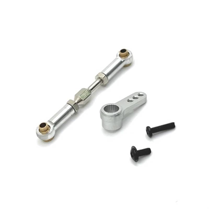 Metall 25T Servo Arm Servo Horn Lenkung Link Stange Kompatibel Mit 1/16 RC Auto Upgrade Teile Zubehör Modelle 16207 16208 16209 16210(SILVER) von RJXDUPHT