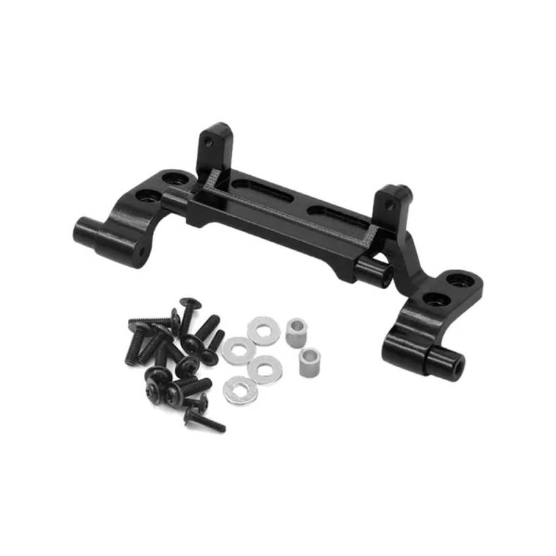 Metall Upgrade Spurstange Halterung Zugstange Basis Sitz Kompatibel mit MN82 MN78 LC79 1/12 RC Auto Ersatzteile(BLACK) von RJXDUPHT
