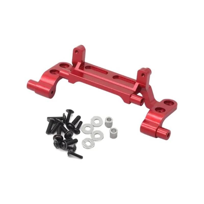 Metall Upgrade Spurstange Halterung Zugstange Basis Sitz Kompatibel mit MN82 MN78 LC79 1/12 RC Auto Ersatzteile(RED) von RJXDUPHT