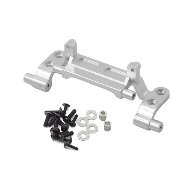 Metall Upgrade Spurstange Halterung Zugstange Basis Sitz Kompatibel mit MN82 MN78 LC79 1/12 RC Auto Ersatzteile(SILVER) von RJXDUPHT