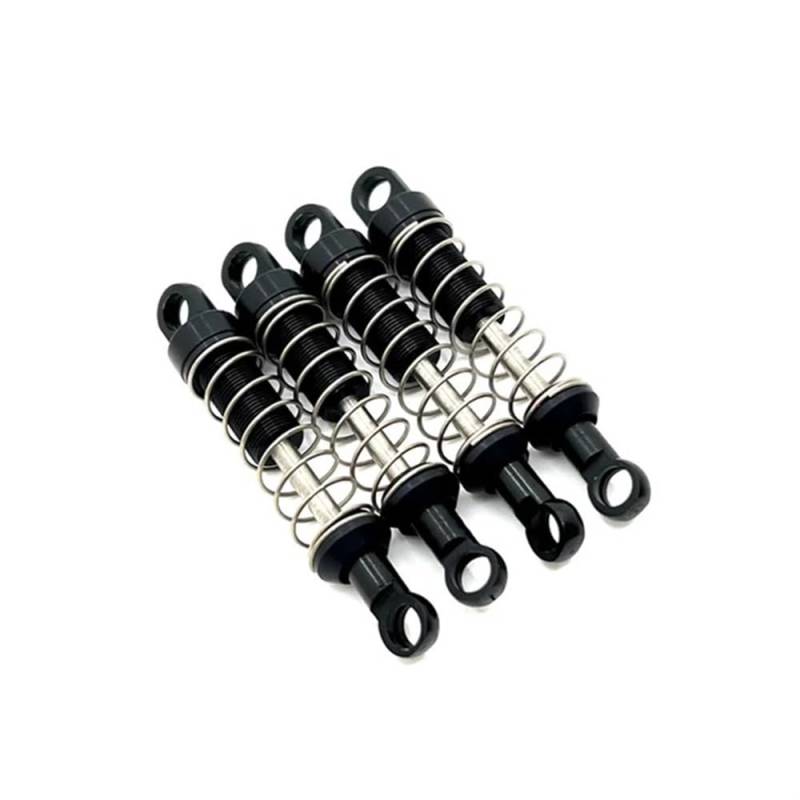 Metall-verbesserter, Nicht hydraulischer externer Federstoßdämpfer, kompatibel mit MN-Modell 1/12 MN168 New99S MN78 RC-Fahrzeugteilen(Black) von RJXDUPHT