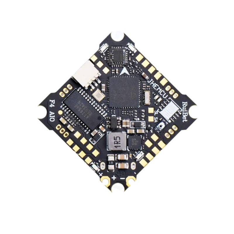Ruibet F4AIO 12A F411 Flight Controller ICM42688P Kompatibel mit 5V BEC Eingebaute 12A BLHELI_S 1-2S 4in1 ESC Größe 25,5X25,5mm Kompatibel mit FPV Drohne von RJXDUPHT