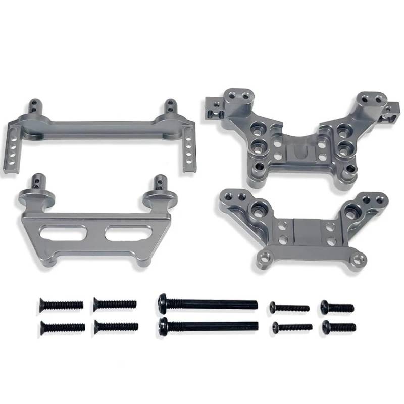 Upgrade-Stoßdämpfer-Kit Kompatibel mit vordere und hintere Karosseriesäulen aus Metall, kompatibel mit ähnlichen Modellen 1/16 16208 16209 16210 H16 H16BM(GRAY) von RJXDUPHT