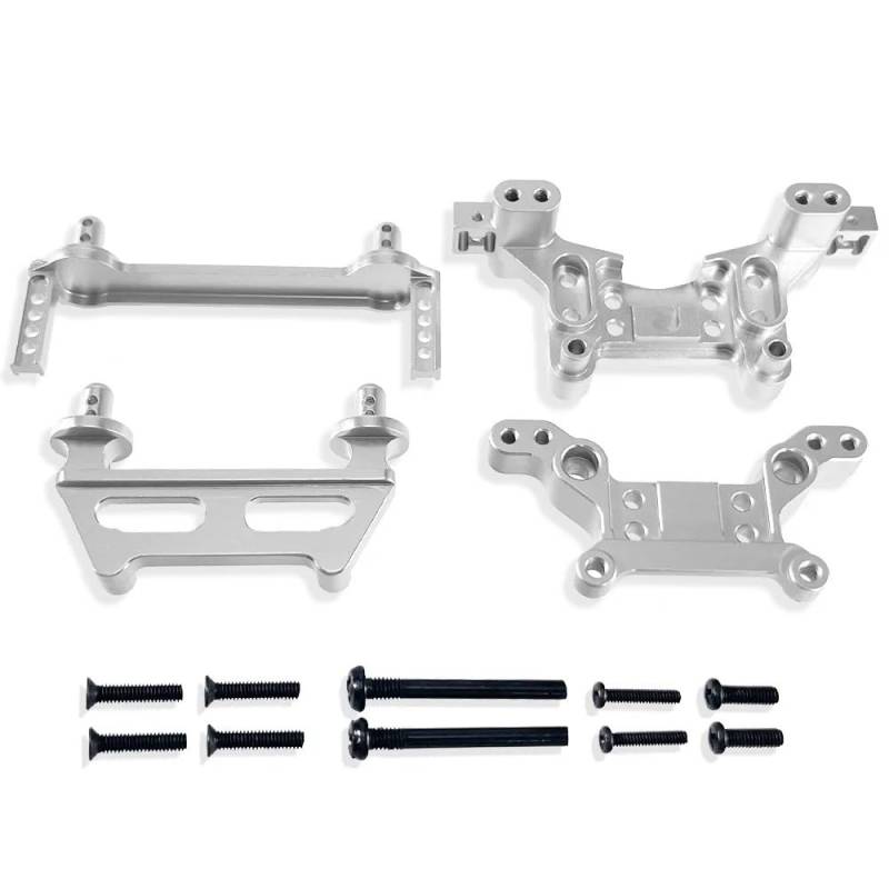 Upgrade-Stoßdämpfer-Kit Kompatibel mit vordere und hintere Karosseriesäulen aus Metall, kompatibel mit ähnlichen Modellen 1/16 16208 16209 16210 H16 H16BM(SILVER) von RJXDUPHT