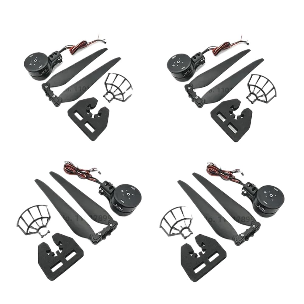 X8 Integrated Power System 80A ESC-Motor und 3011 Faltpropeller-Set Kompatibel mit die Kompatibilität mit landwirtschaftlichen Drohnen(CW 2 Set CCW 2 Set) von RJXDUPHT