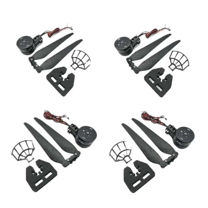 X8 Integrated Power System 80A ESC-Motor und 3011 Faltpropeller-Set Kompatibel mit die Kompatibilität mit landwirtschaftlichen Drohnen(CW 2 Set CCW 2 Set) von RJXDUPHT