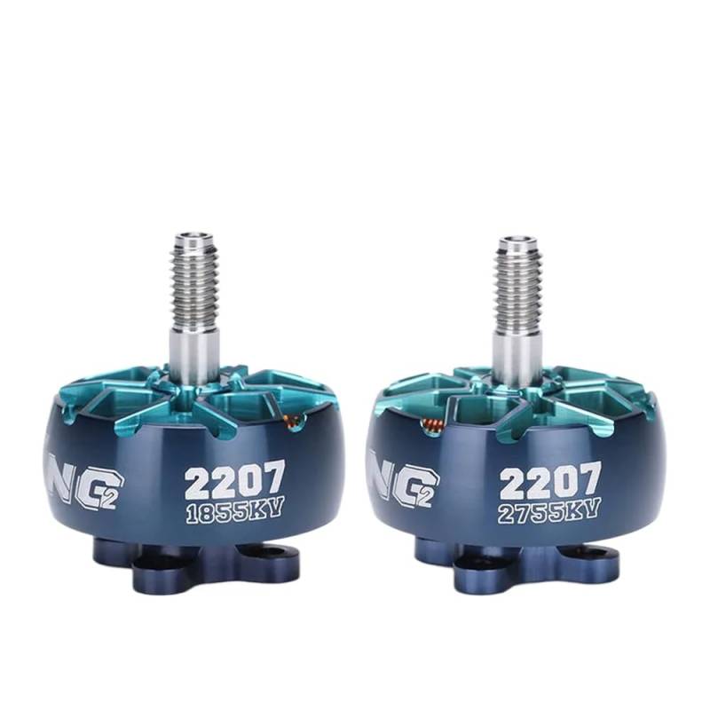 XING2 2207 1855KV 2755KV Bürstenloser Motor, kompatibel mit 5-Zoll-Propellern Kompatibel mit 3 bis 6S LiPo und 5-mm-Welle N52H Kompatibel mit traversierende Drohnen(4pcs 1855KV 6S) von RJXDUPHT
