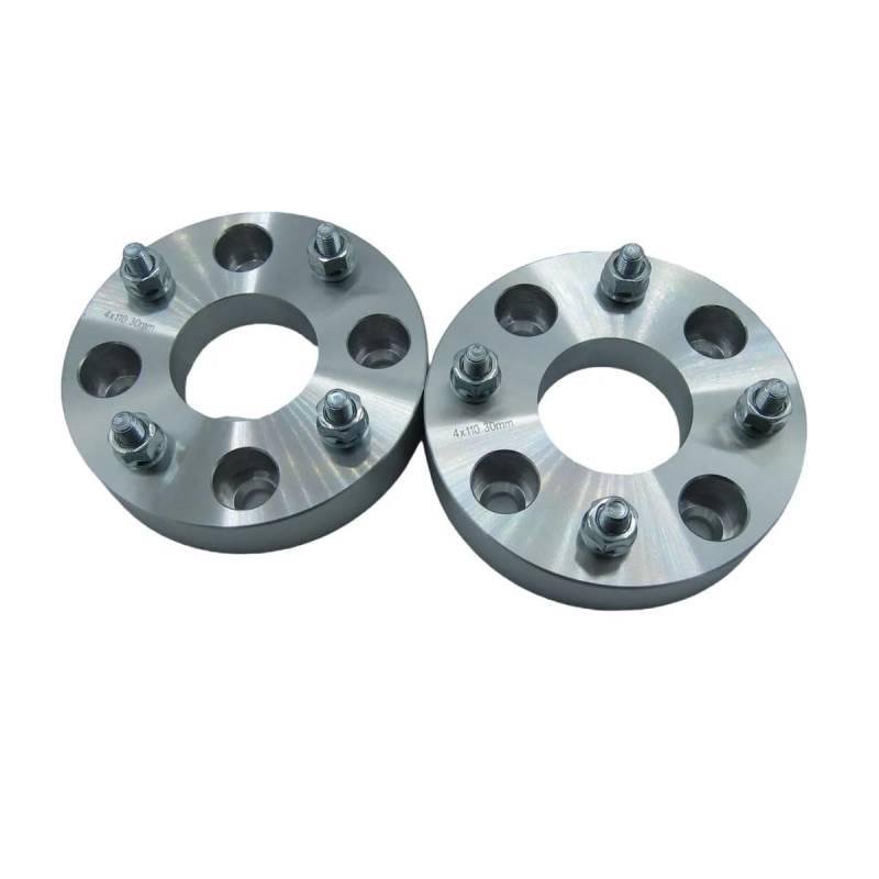 EIN Paar 4x110 ATV UTV geschmiedete Aluminium-ATV-Rad-Distanzstücke 30 mm M10X1.25 Muttern for CF Moto 850cc, 1000 cc, for K-MCO 700cc von RJhXzK