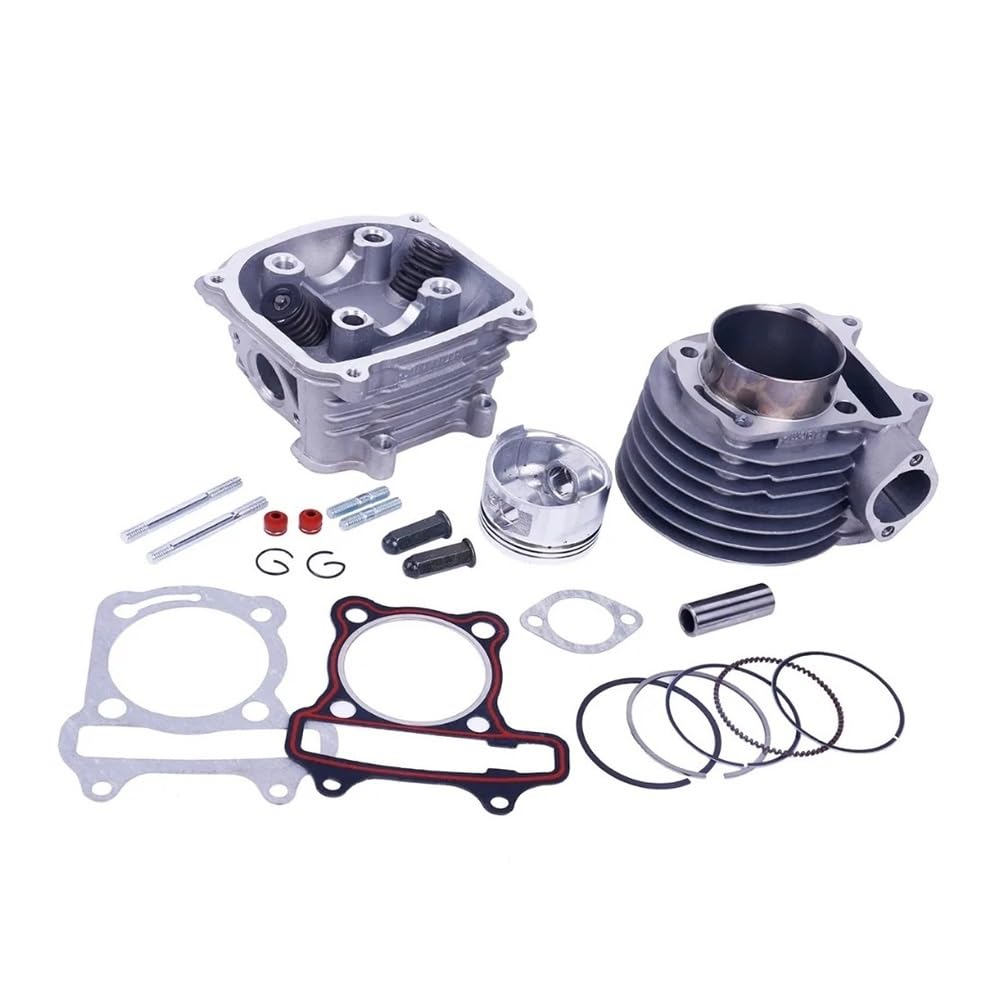 GY6 150cc 57,4mm Roller Motor Rebuild Kit Zylinder Kit Zylinderkopf Assy for 4-hub 157QMJ Moped Go-Kart ATV GY6 150cc 57,4mm Roller Motor Rebuild Kit Zylinder Kit Zylinderkopf Assy for 4-hub 157QMJ Moped Go-Kart ATV von RJhXzK