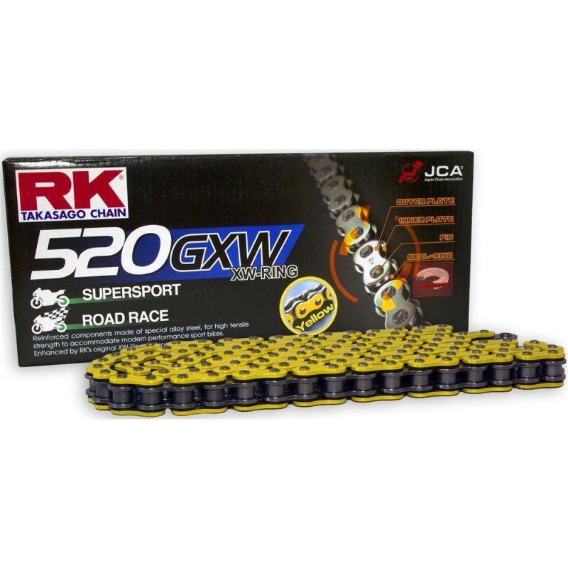 RK Kette 520 Gxw 120 N Gelb/Schwarz Offen von RK