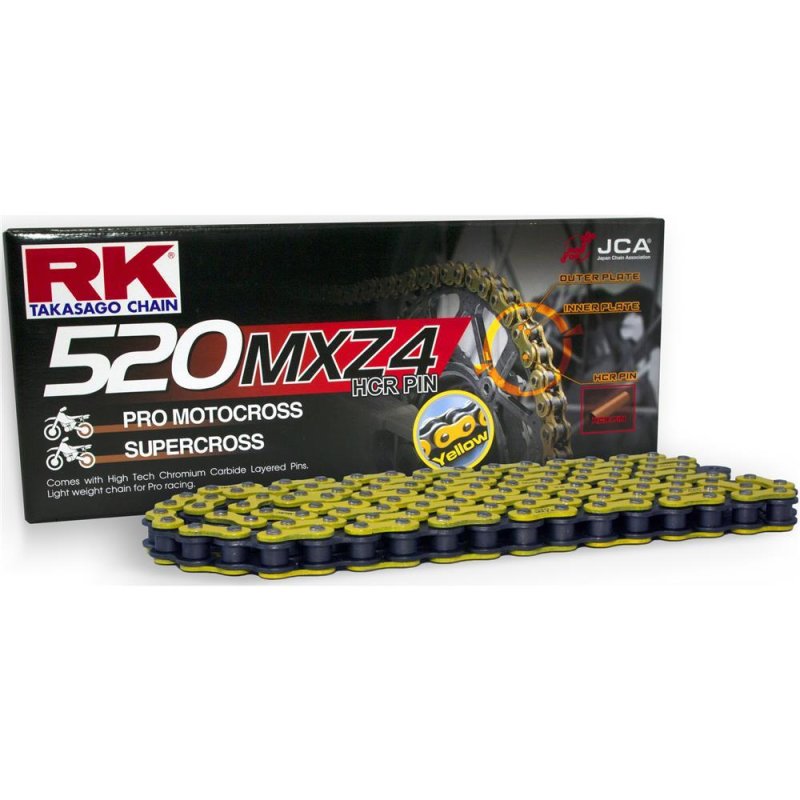 RK Kette 520 Mxz4 116 C Gelb/Schwarz Offen von RK