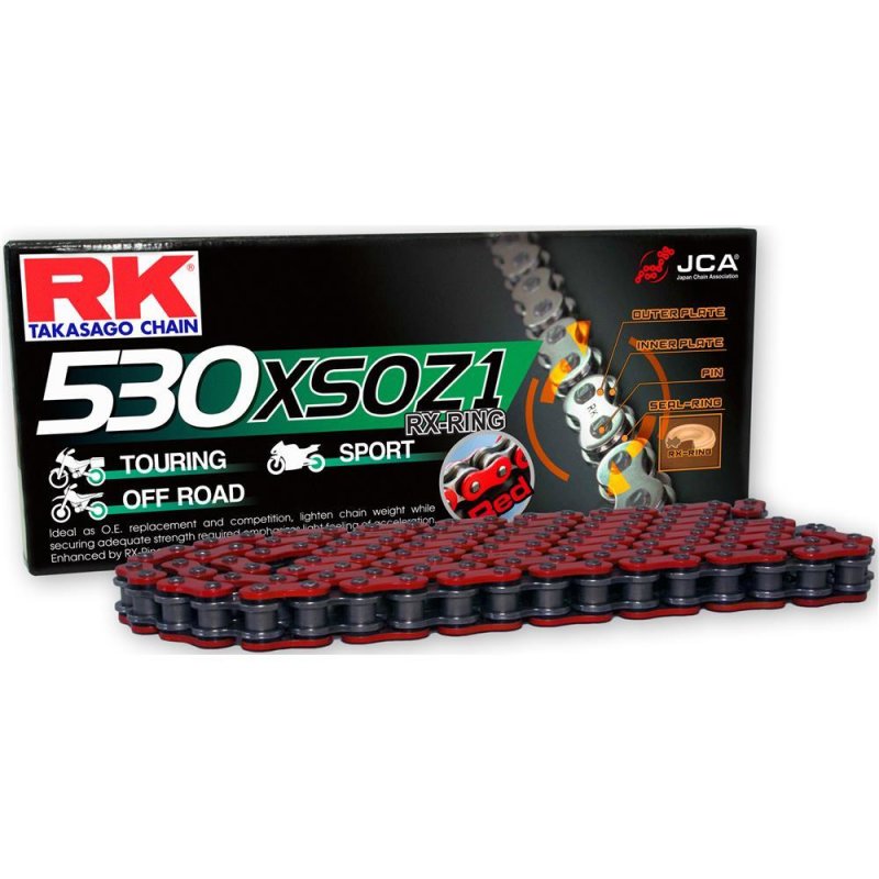 RK Kette 530 Xso 116 N Rot/Schwarz Offen von RK