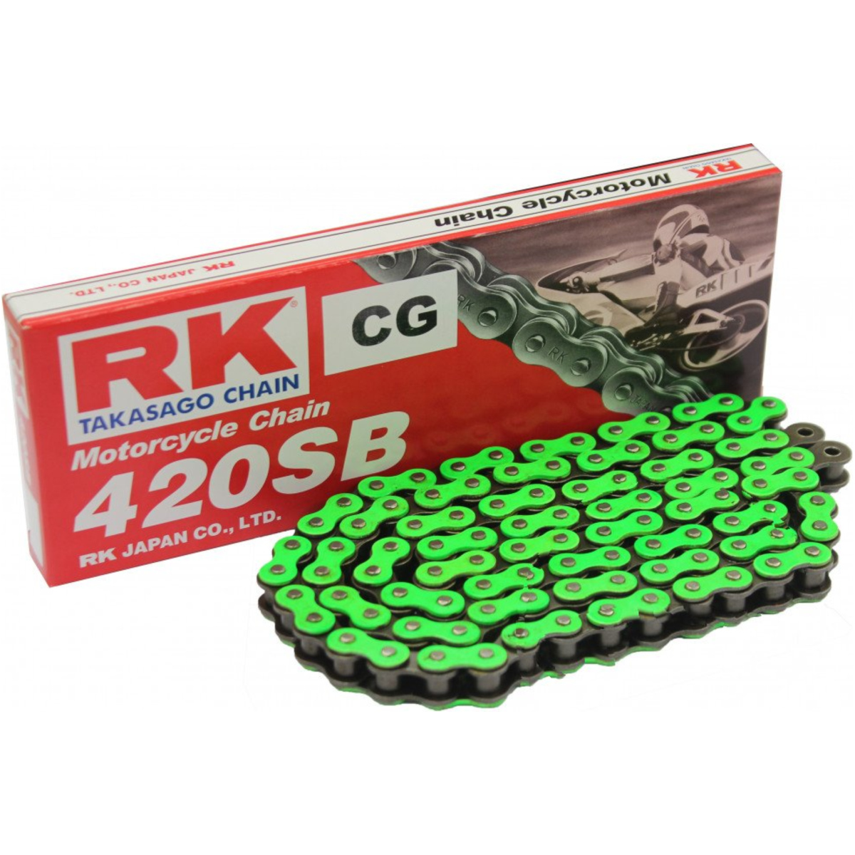 Rk cgrk420sb/130 motorradkette antriebskette  standardkette grün 420 sb/130 cg420sb130 von RK