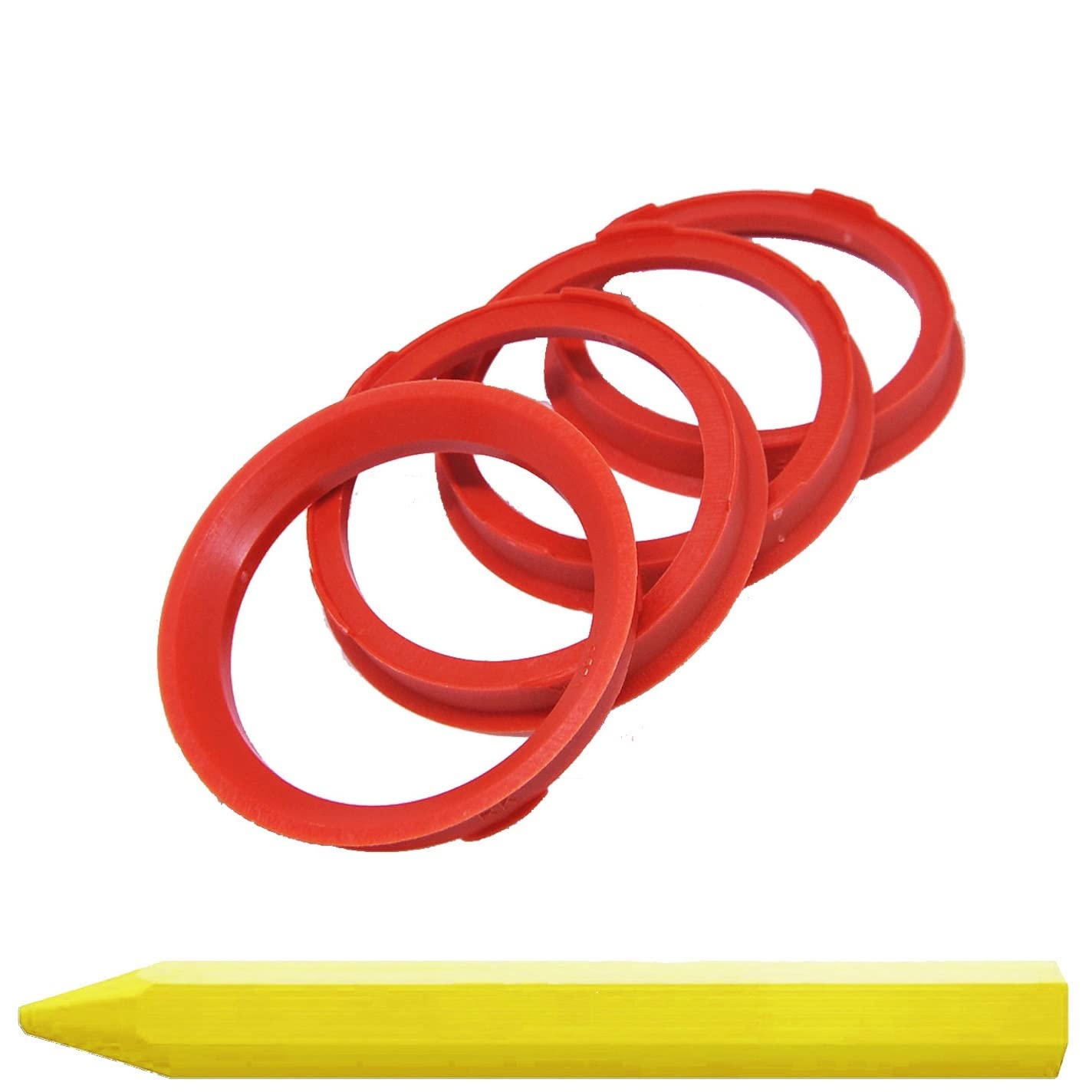4X Zentrierringe 67,0 x 57,1 mm Rot Felgen Ringe + 1x Reifen Kreide Fett Stift 4X Zentrierringe 67,0 x 57,1 mm Rot Felgen Ringe + 1x Reifen Kreide Fett Stift von RKC