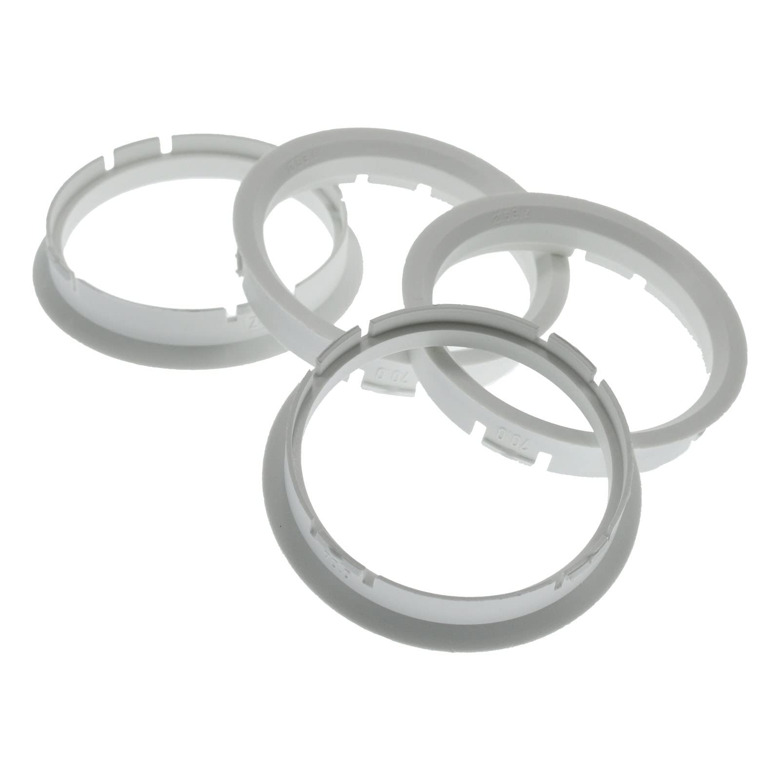 4X Zentrierringe 70,0 x 63,4 mm Weiß Felgen Ringe Made in Germany von RKC