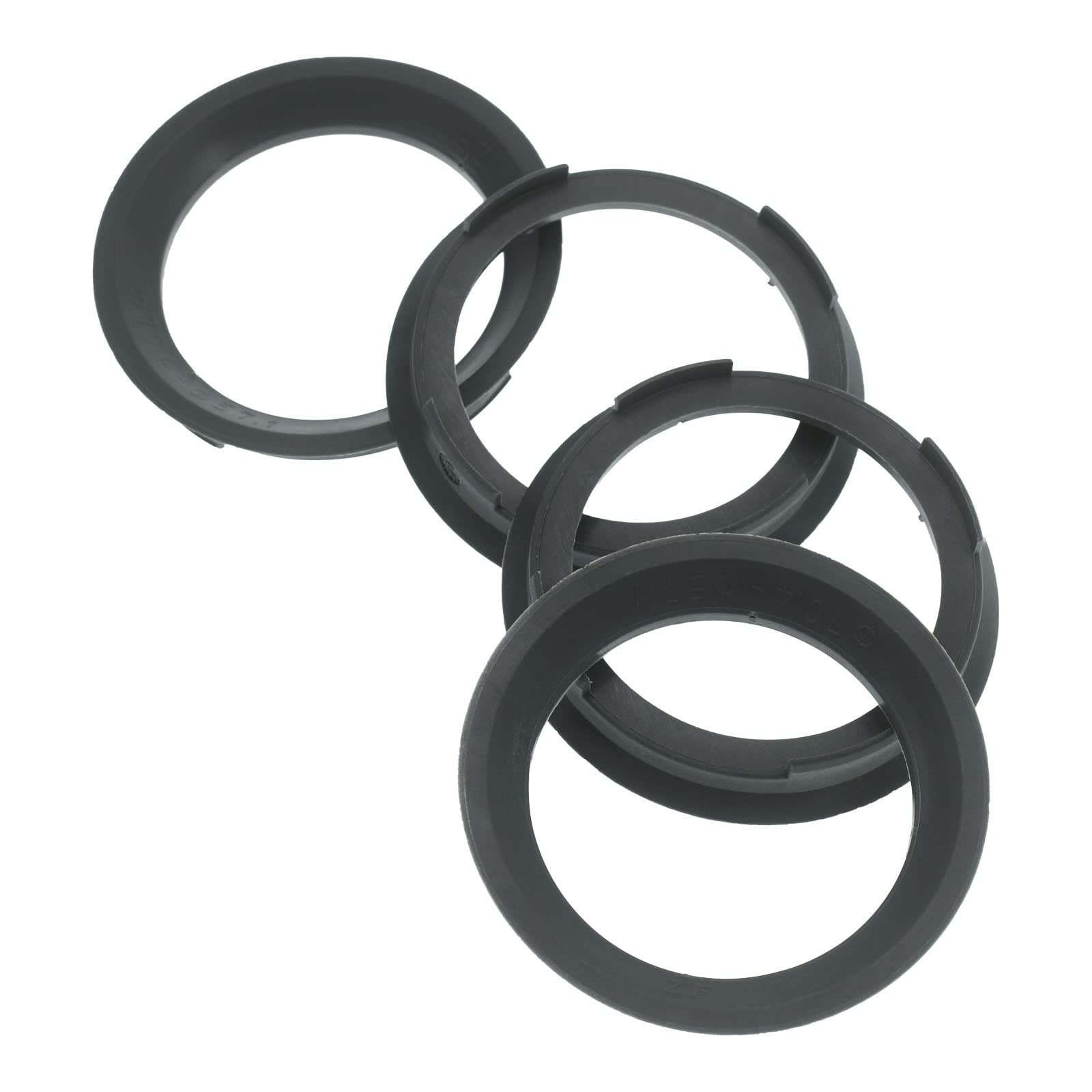 4X Zentrierringe 70,4 x 57,1 mm Dunkelgrau Felgen Ringe Made in Germany von RKC