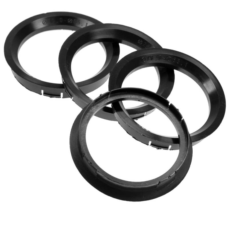 4X Zentrierringe 76,0 x 65,1 mm schwarz Felgen Ringe Made in Germany von VORAGA