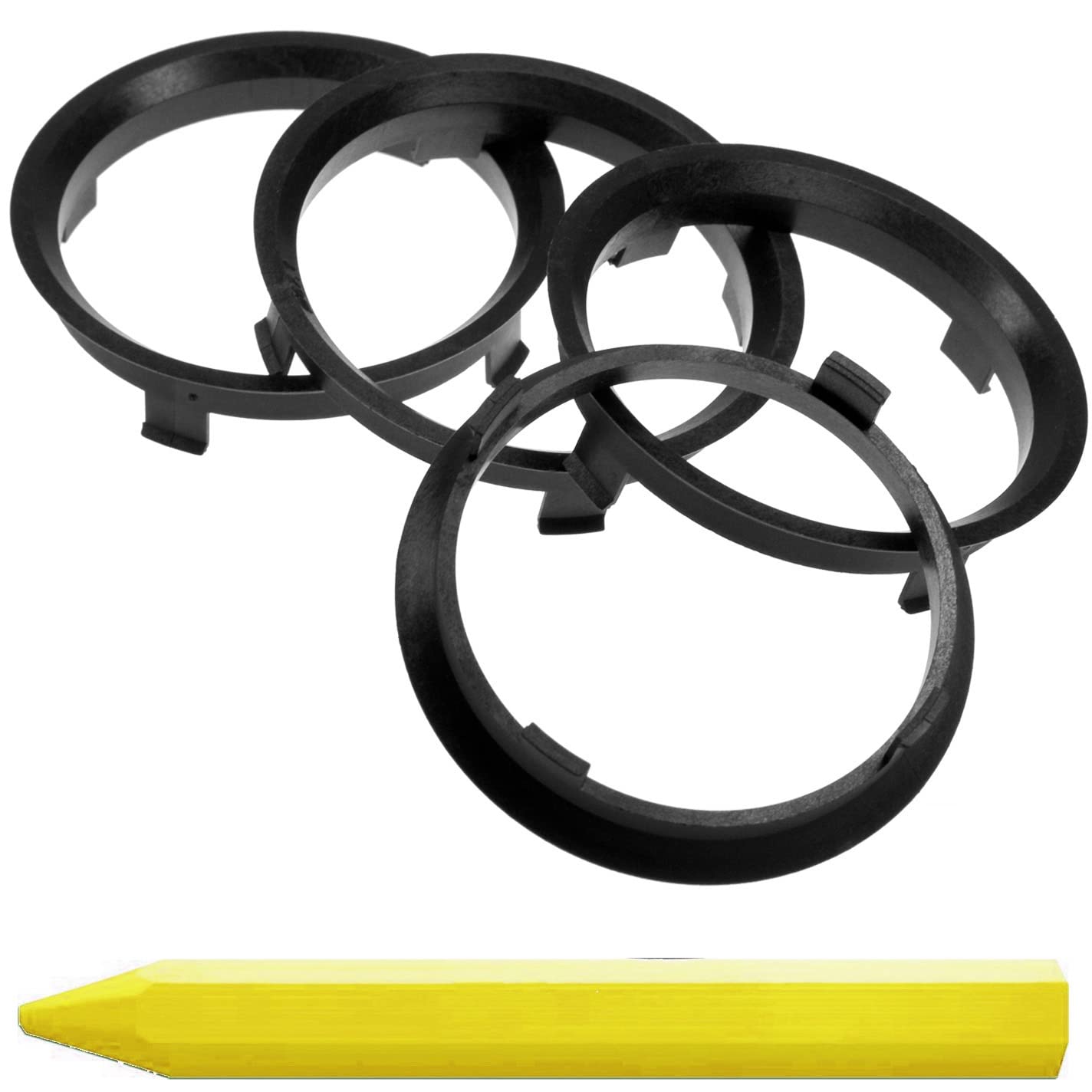 4X Zentrierringe Schwarz 71,6 mm x 67,1 mm + 1x Reifen Kreide Fett Stift 4X Zentrierringe Schwarz 71,6 mm x 67,1 mm + 1x Reifen Kreide Fett Stift von RKC