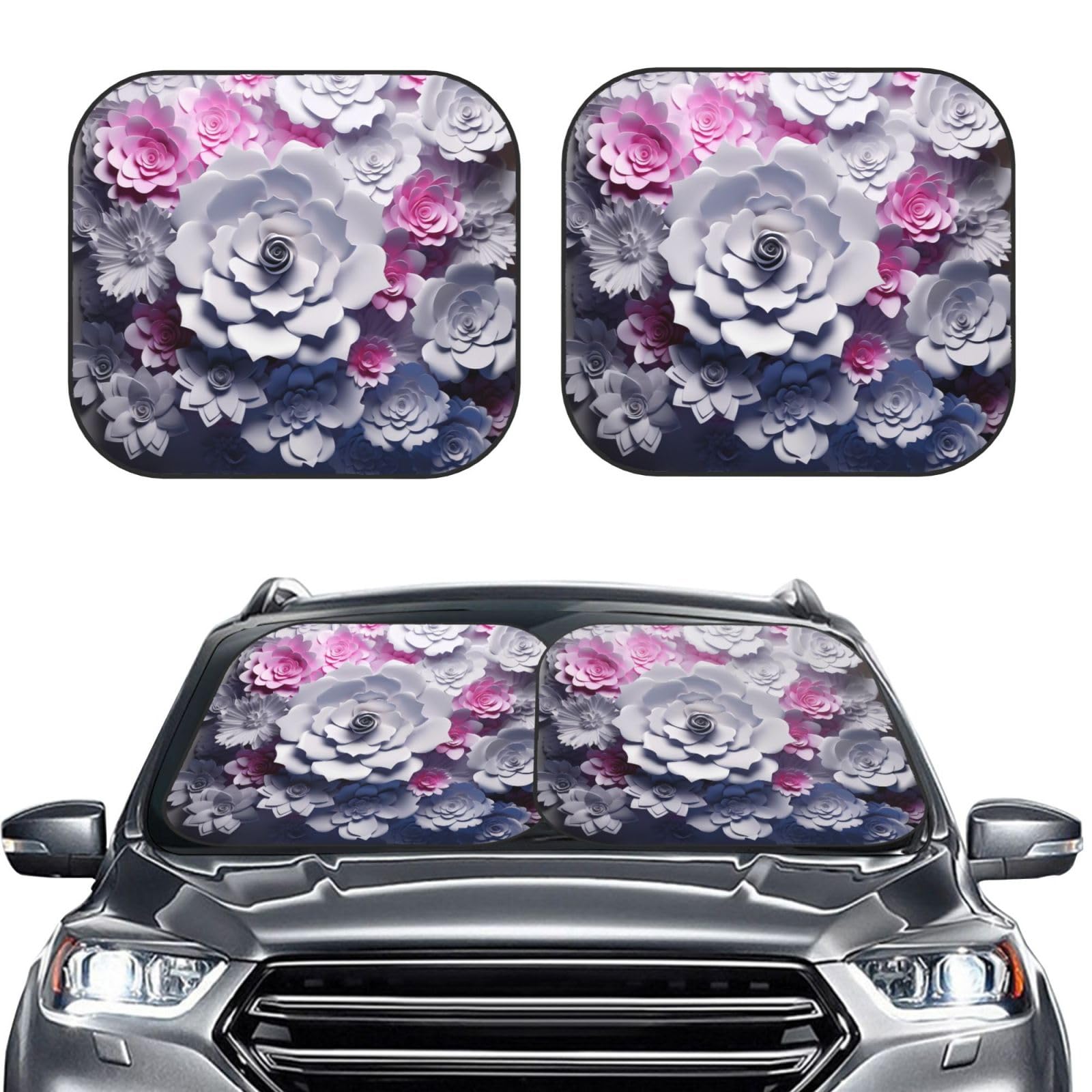 3D Blumendruck 2 Stück Windschutzscheibe Sonnenschutz Faltbare Auto Frontscheibe Sonnenblenden UV-Schutz Tragbare Sonnenblende Schutz Windschutzscheibenabdeckungen für Auto LKW SUV Medium 3D Blumendruck 2 Stück Windschutzscheibe Sonnenschutz Faltbare Auto Frontscheibe Sonnenblenden UV-Schutz Tragbare Sonnenblende Schutz Windschutzscheibenabdeckungen für Auto LKW SUV Medium von RLDOBOFE