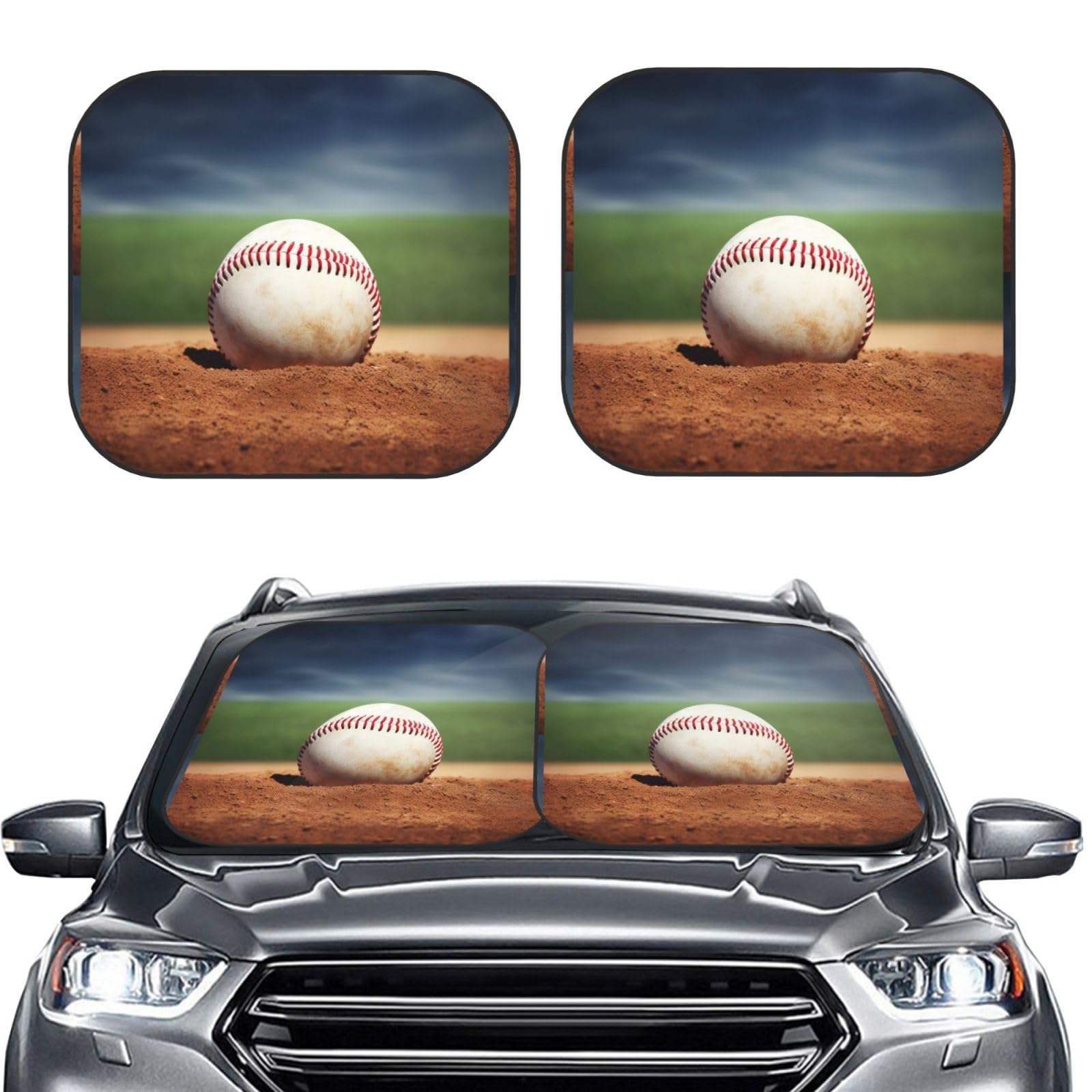 Baseball Print 2 Stück Windschutzscheibe Sonnenschutz Faltbare Auto Frontscheibe Sonnenblenden UV-Schutz Tragbare Sonnenblende Schutz Windschutzscheibenabdeckungen für Auto LKW SUV Groß Baseball Print 2 Stück Windschutzscheibe Sonnenschutz Faltbare Auto Frontscheibe Sonnenblenden UV-Schutz Tragbare Sonnenblende Schutz Windschutzscheibenabdeckungen für Auto LKW SUV Groß von RLDOBOFE