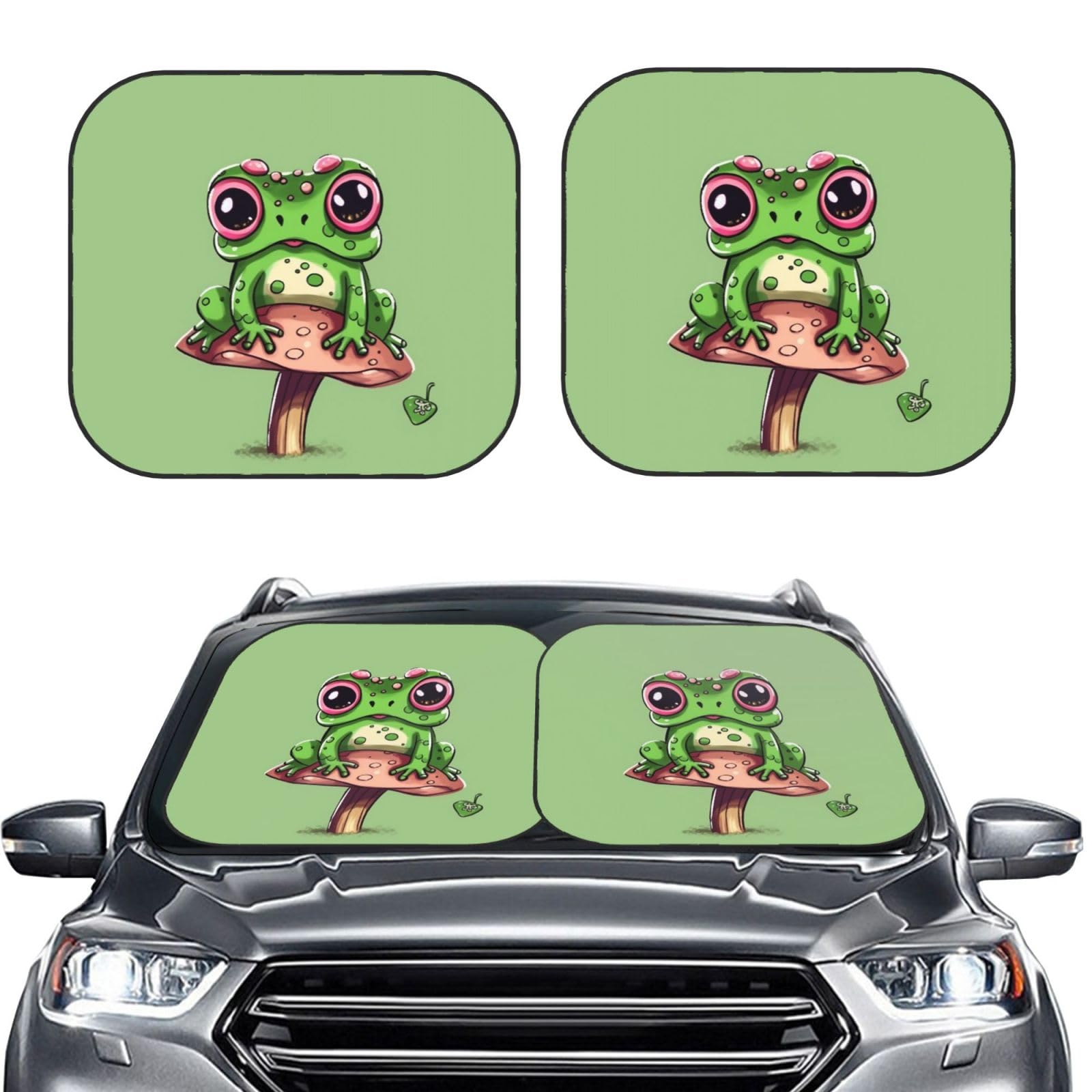 Cartoon Frosch Druck 2 Stück Windschutzscheibe Sonnenschutz Faltbare Auto Frontscheibe Sonnenblenden UV-Schutz Tragbare Sonnenblende Schutz Windschutzscheibenabdeckungen für Auto LKW SUV Klein Cartoon Frosch Druck 2 Stück Windschutzscheibe Sonnenschutz Faltbare Auto Frontscheibe Sonnenblenden UV-Schutz Tragbare Sonnenblende Schutz Windschutzscheibenabdeckungen für Auto LKW SUV Klein von RLDOBOFE