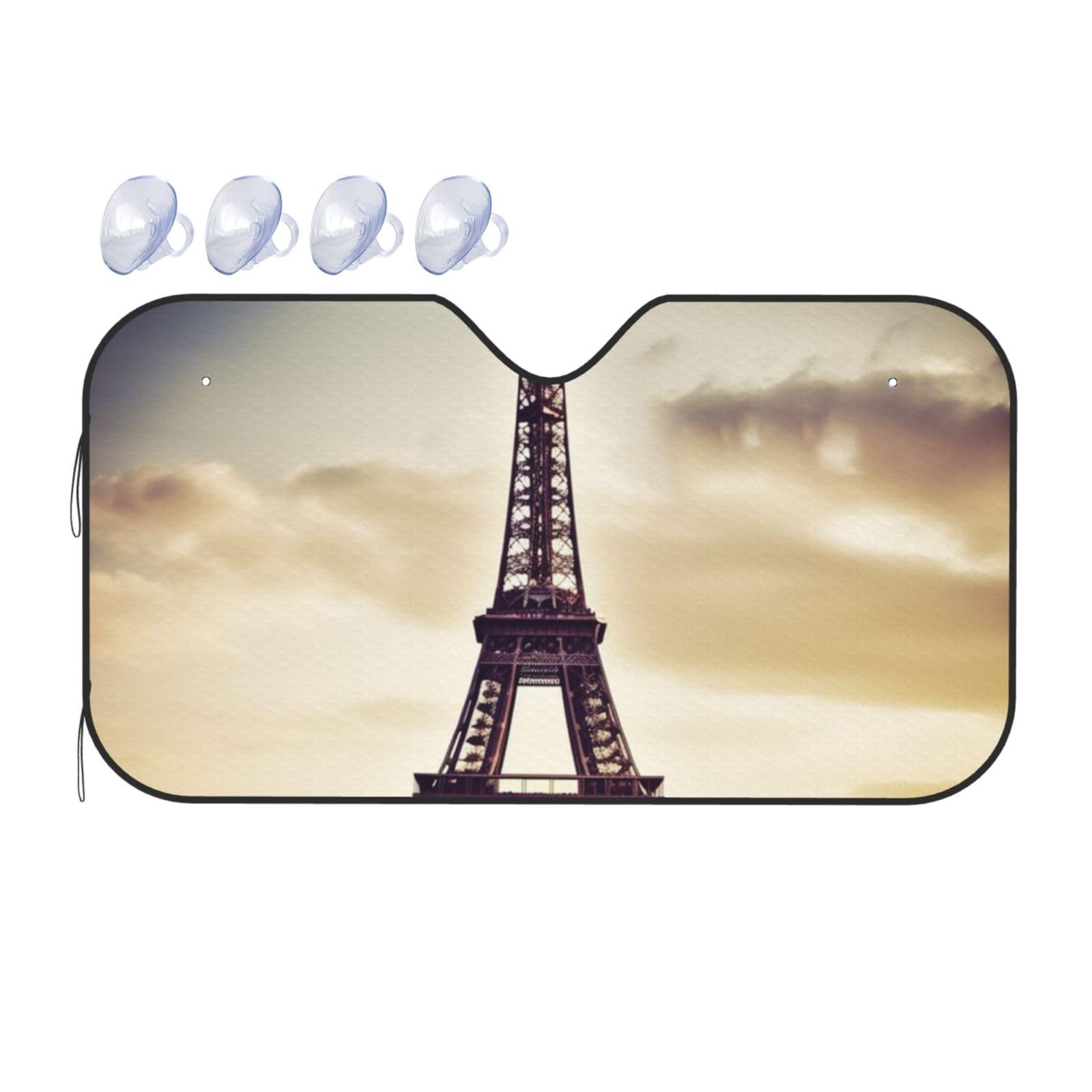 Eiffelturm Love Paris Druck Auto Windschutzscheibe Sonnenschutz UV-Schutz Faltbare Sonnenblende Schutz Windschutzscheibenabdeckungen für Auto LKW SUV Klein Eiffelturm Love Paris Druck Auto Windschutzscheibe Sonnenschutz UV-Schutz Faltbare Sonnenblende Schutz Windschutzscheibenabdeckungen für Auto LKW SUV Klein von RLDOBOFE