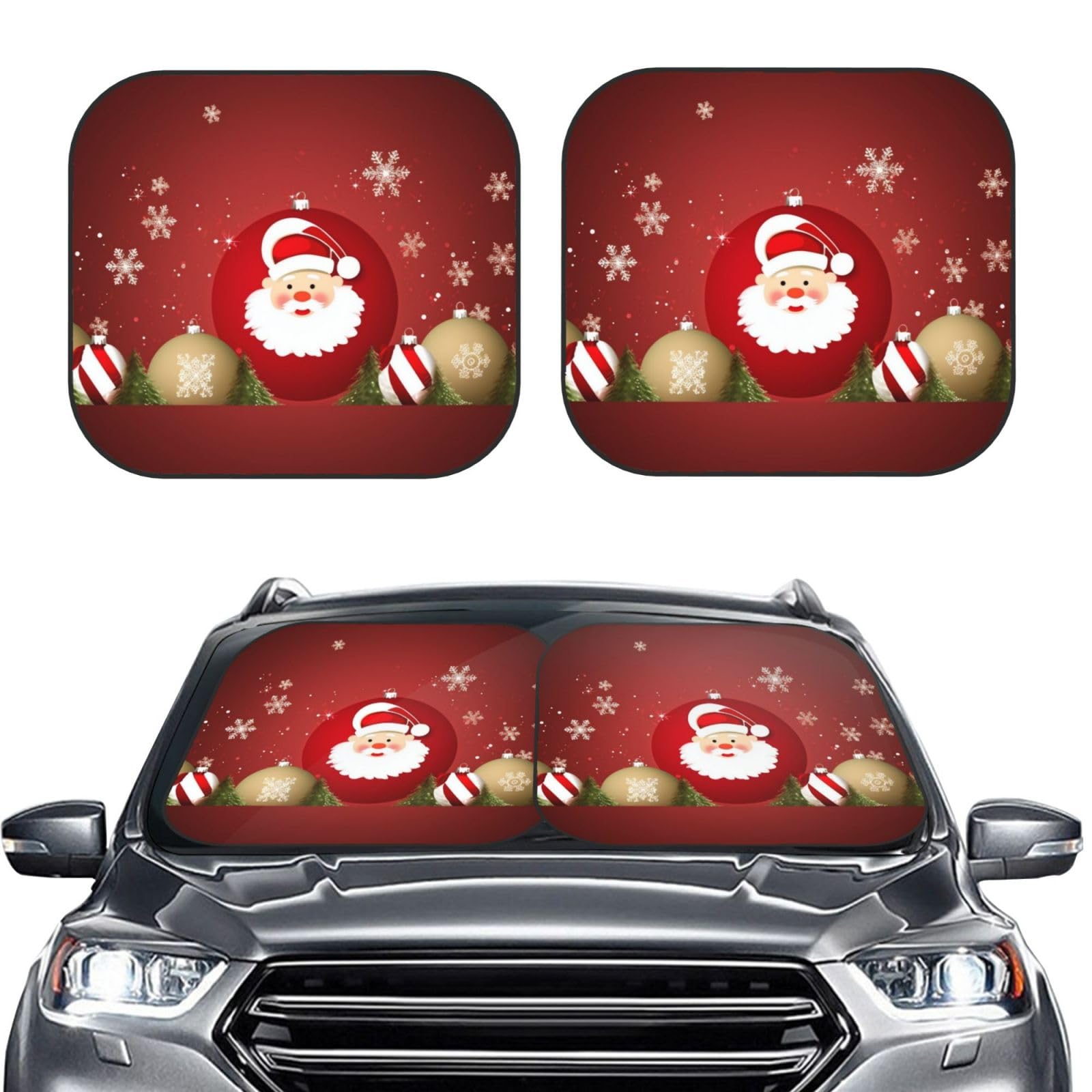 Frohe Weihnachten Druck 2 Stück Windschutzscheibe Sonnenschutz Faltbare Auto Frontscheibe Sonnenblenden UV-Schutz Tragbare Sonnenblende Schutz Windschutzscheibenabdeckungen für Auto LKW SUV Groß Frohe Weihnachten Druck 2 Stück Windschutzscheibe Sonnenschutz Faltbare Auto Frontscheibe Sonnenblenden UV-Schutz Tragbare Sonnenblende Schutz Windschutzscheibenabdeckungen für Auto LKW SUV Groß von RLDOBOFE