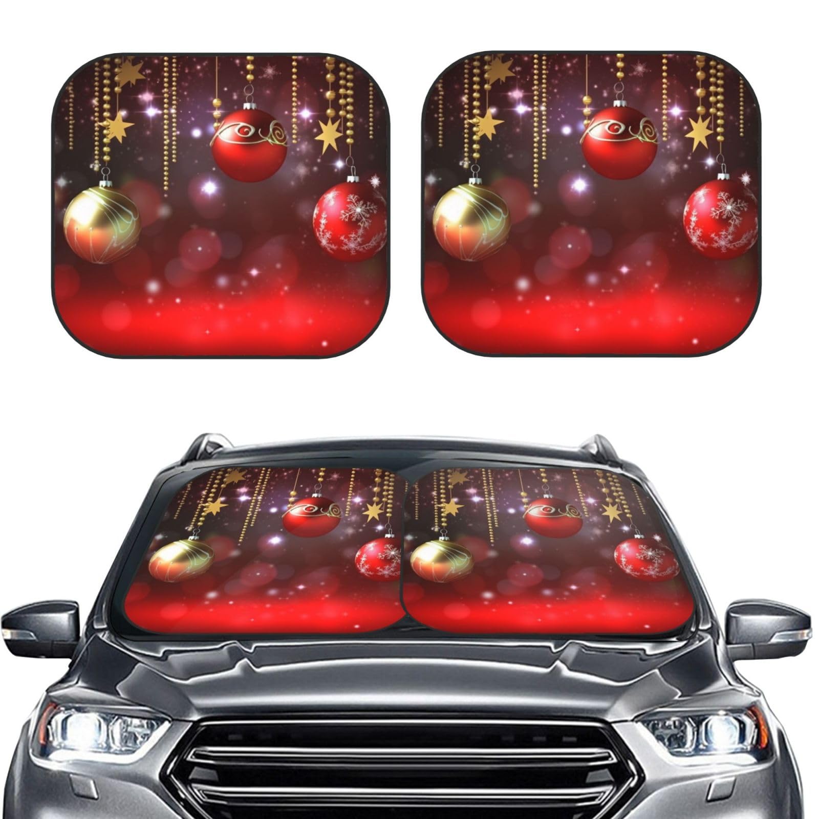 Frohe Weihnachten Druck 2 Stück Windschutzscheibe Sonnenschutz Faltbare Auto Frontscheibe Sonnenblenden UV-Schutz Tragbare Sonnenblende Schutz Windschutzscheibenabdeckungen für Auto LKW SUV Medium Frohe Weihnachten Druck 2 Stück Windschutzscheibe Sonnenschutz Faltbare Auto Frontscheibe Sonnenblenden UV-Schutz Tragbare Sonnenblende Schutz Windschutzscheibenabdeckungen für Auto LKW SUV Medium von RLDOBOFE