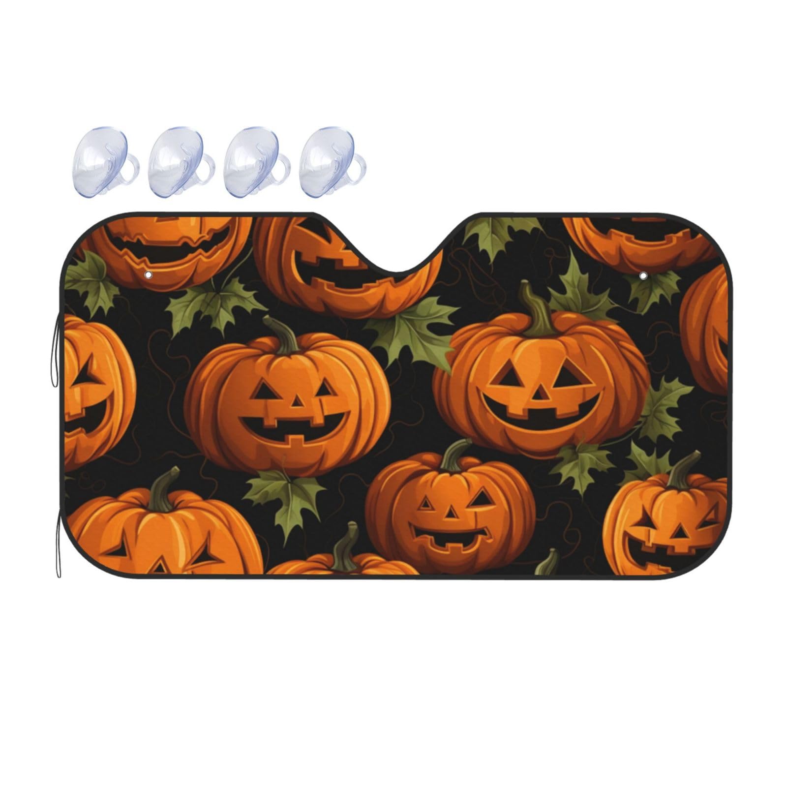 Halloween Kürbis Muster Druck Auto Windschutzscheibe Sonnenschutz UV-Schutz Faltbare Sonnenblende Schutz Windschutzscheibenabdeckungen für Auto LKW SUV Medium Halloween Kürbis Muster Druck Auto Windschutzscheibe Sonnenschutz UV-Schutz Faltbare Sonnenblende Schutz Windschutzscheibenabdeckungen für Auto LKW SUV Medium von RLDOBOFE