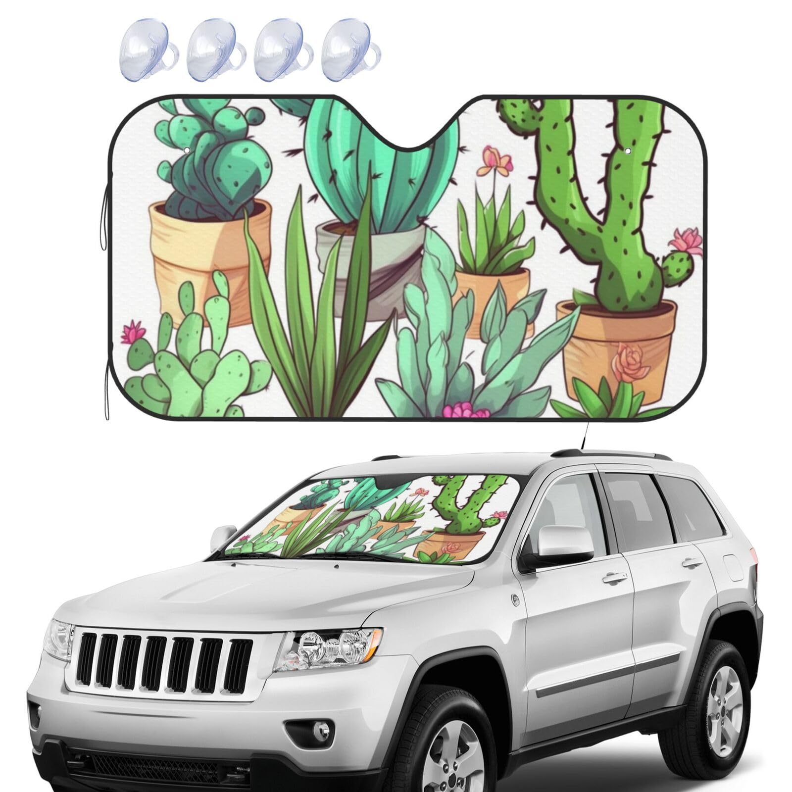 Lovely Succulent Windschutzscheibe Sonnenschutz Faltbare Auto Frontscheibe Sonnenschutz UV-Schutz Tragbare Sonnenblende Schutz Windschutzscheibenabdeckungen für Auto LKW SUV Medium Lovely Succulent Windschutzscheibe Sonnenschutz Faltbare Auto Frontscheibe Sonnenschutz UV-Schutz Tragbare Sonnenblende Schutz Windschutzscheibenabdeckungen für Auto LKW SUV Medium von RLDOBOFE