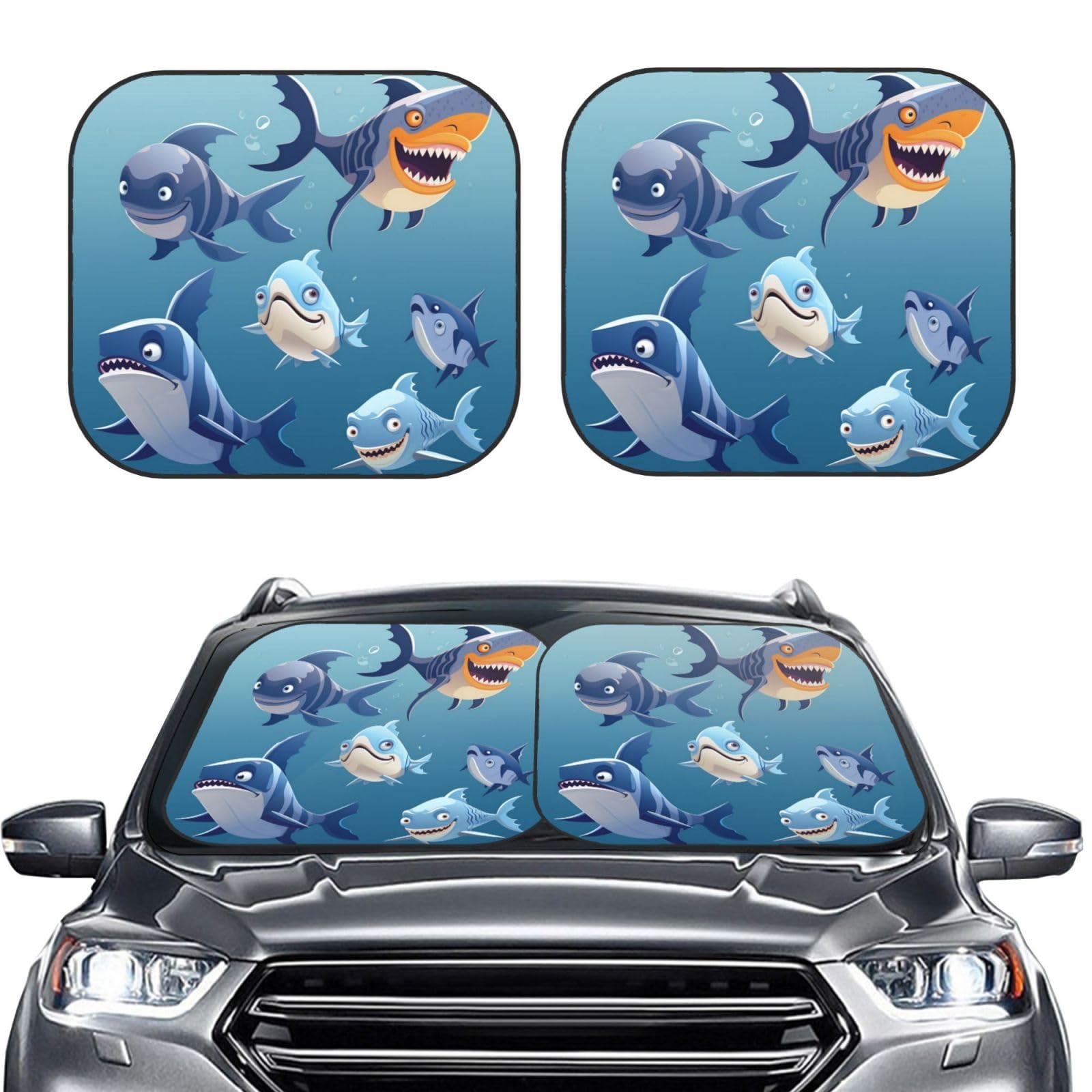 Ocean Fish Print 2 Stück Windschutzscheibe Sonnenschutz Faltbare Auto Frontscheibe Sonnenblenden UV-Schutz Tragbare Sonnenblende Schutz Windschutzscheibenabdeckungen für Auto LKW SUV Medium Ocean Fish Print 2 Stück Windschutzscheibe Sonnenschutz Faltbare Auto Frontscheibe Sonnenblenden UV-Schutz Tragbare Sonnenblende Schutz Windschutzscheibenabdeckungen für Auto LKW SUV Medium von RLDOBOFE