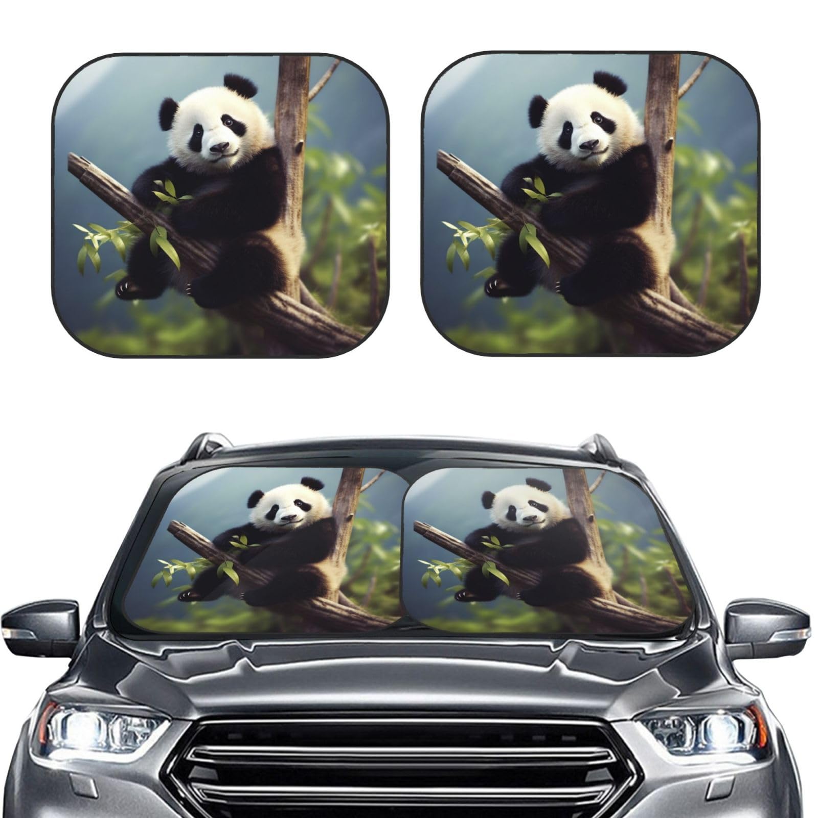 Panda im Baum Druck 2 Stück Windschutzscheibe Sonnenschutz Faltbare Auto Frontscheibe Sonnenblenden UV-Schutz Tragbare Sonnenblende Schutz Windschutzscheibenabdeckungen für Auto LKW SUV Medium Panda im Baum Druck 2 Stück Windschutzscheibe Sonnenschutz Faltbare Auto Frontscheibe Sonnenblenden UV-Schutz Tragbare Sonnenblende Schutz Windschutzscheibenabdeckungen für Auto LKW SUV Medium von RLDOBOFE