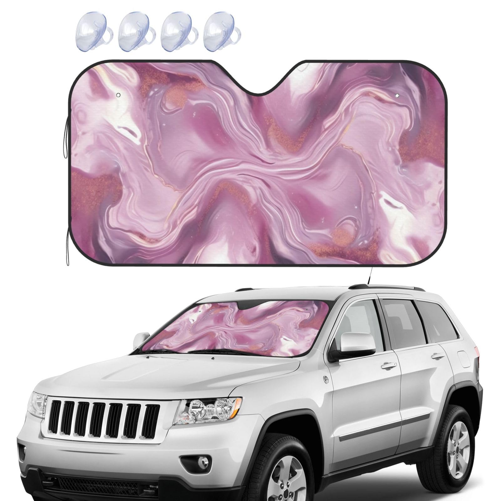 Pearl Purple Marble Windshield Sun Shade Foldable Car Front Window Sunshades UV Protection Portable Sun Visor Protector Windscreen Covers for Car Trucks SUV Medium Pearl Purple Marble Windshield Sun Shade Foldable Car Front Window Sunshades UV Protection Portable Sun Visor Protector Windscreen Covers for Car Trucks SUV Medium von RLDOBOFE
