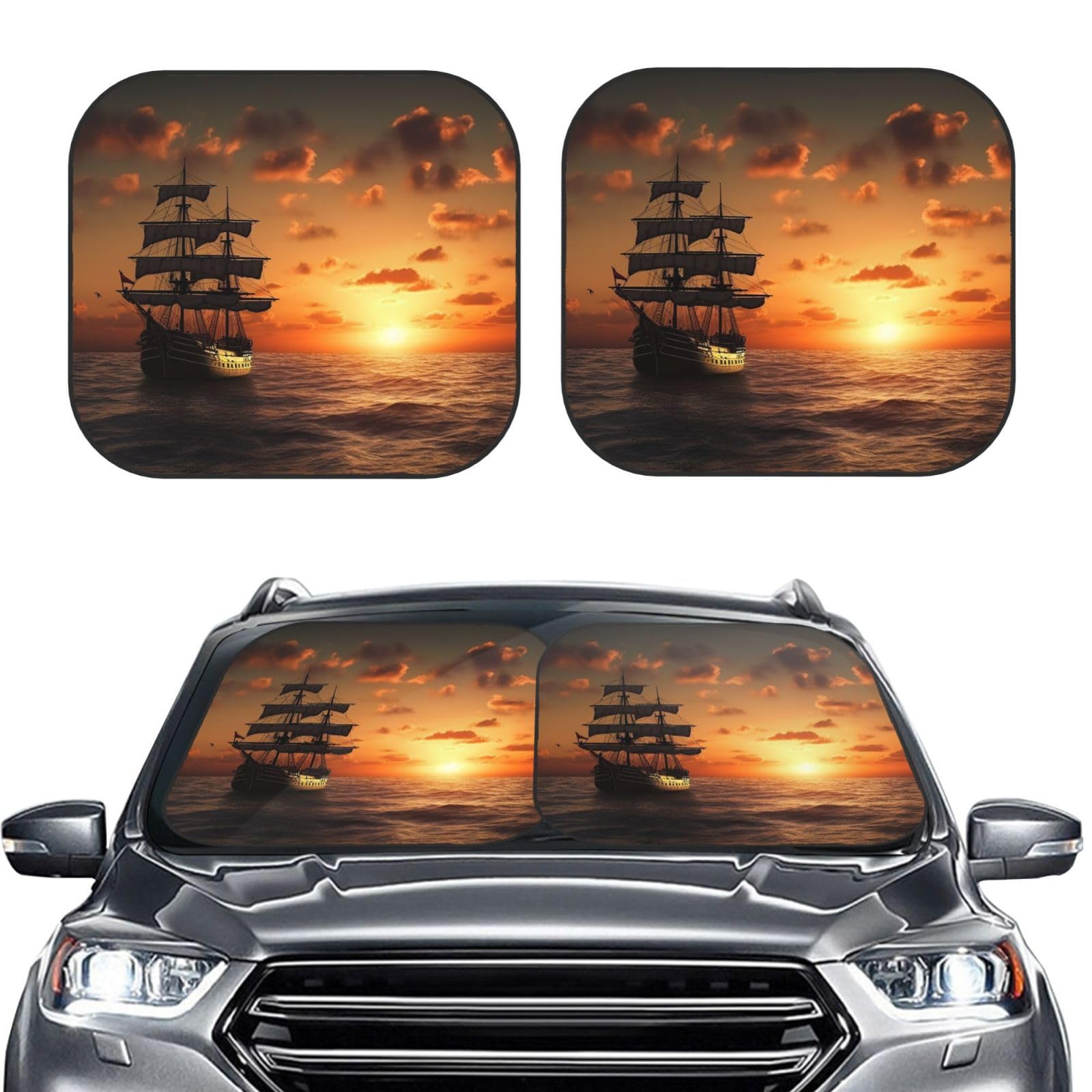 Ship Under The Sunset Print Faltbarer Sonnenschutz für Auto Frontscheibe Sonnenschutz Auto Sonnenschutz Auto Sonnenschutz Auto Sonnenschutz Auto LKW SUV 2 Stück Größe M Ship Under The Sunset Print Faltbarer Sonnenschutz für Auto Frontscheibe Sonnenschutz Auto Sonnenschutz Auto Sonnenschutz Auto Sonnenschutz Auto LKW SUV 2 Stück Größe M von RLDOBOFE