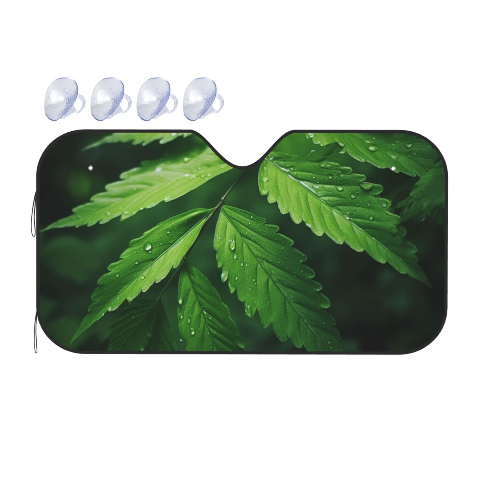 Summer Green Leaves Print Car Windshield Sunshade UV Protection Foldable Sun Visor Protector Windscreen Covers for Car Truck SUV Medium Summer Green Leaves Print Car Windshield Sunshade UV Protection Foldable Sun Visor Protector Windscreen Covers for Car Truck SUV Medium von RLDOBOFE
