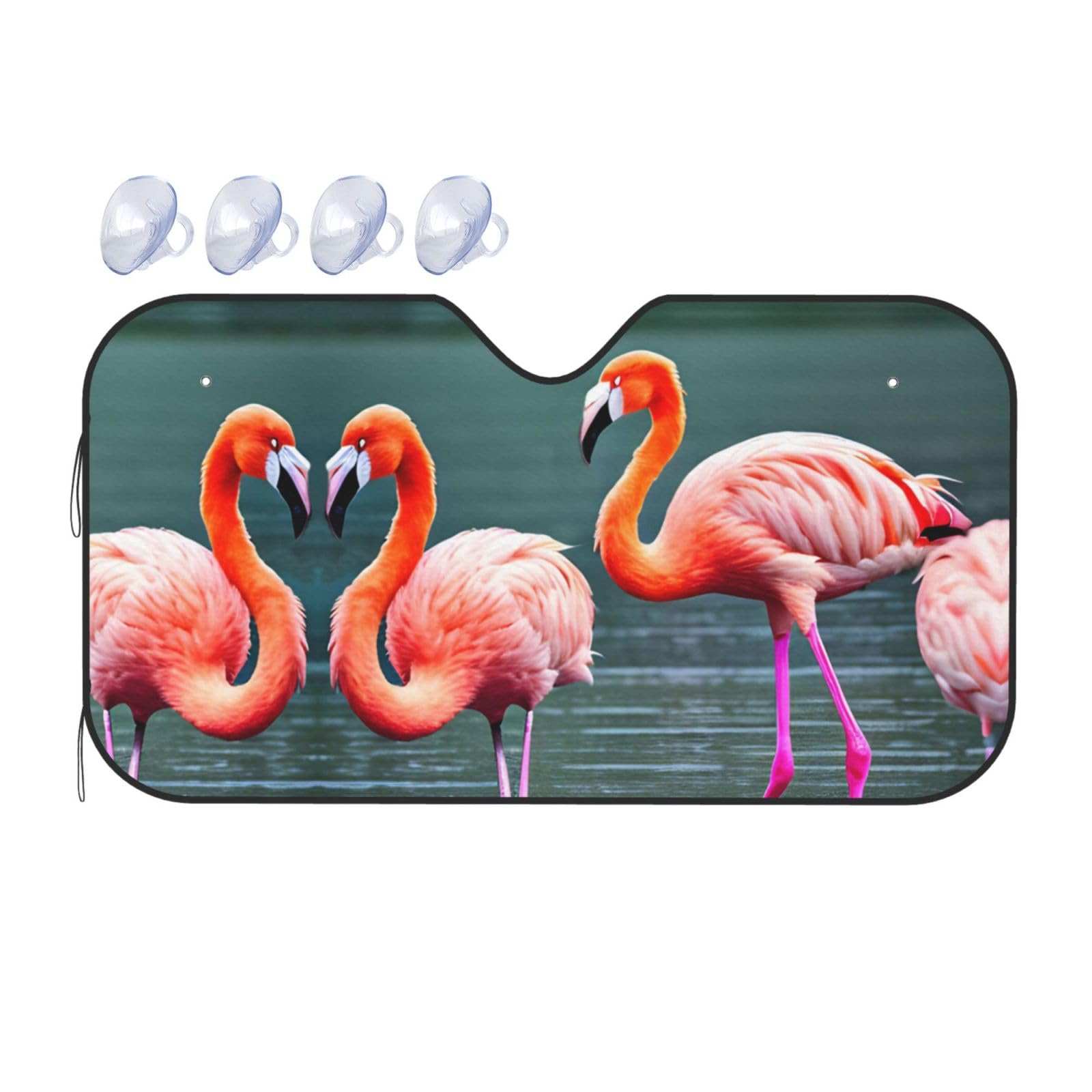 Two Flamingos Print Car Windshield Sunshade UV Protection Foldable Sun Visor Protector Windscreen Covers for Car Truck SUV Medium Two Flamingos Print Car Windshield Sunshade UV Protection Foldable Sun Visor Protector Windscreen Covers for Car Truck SUV Medium von RLDOBOFE