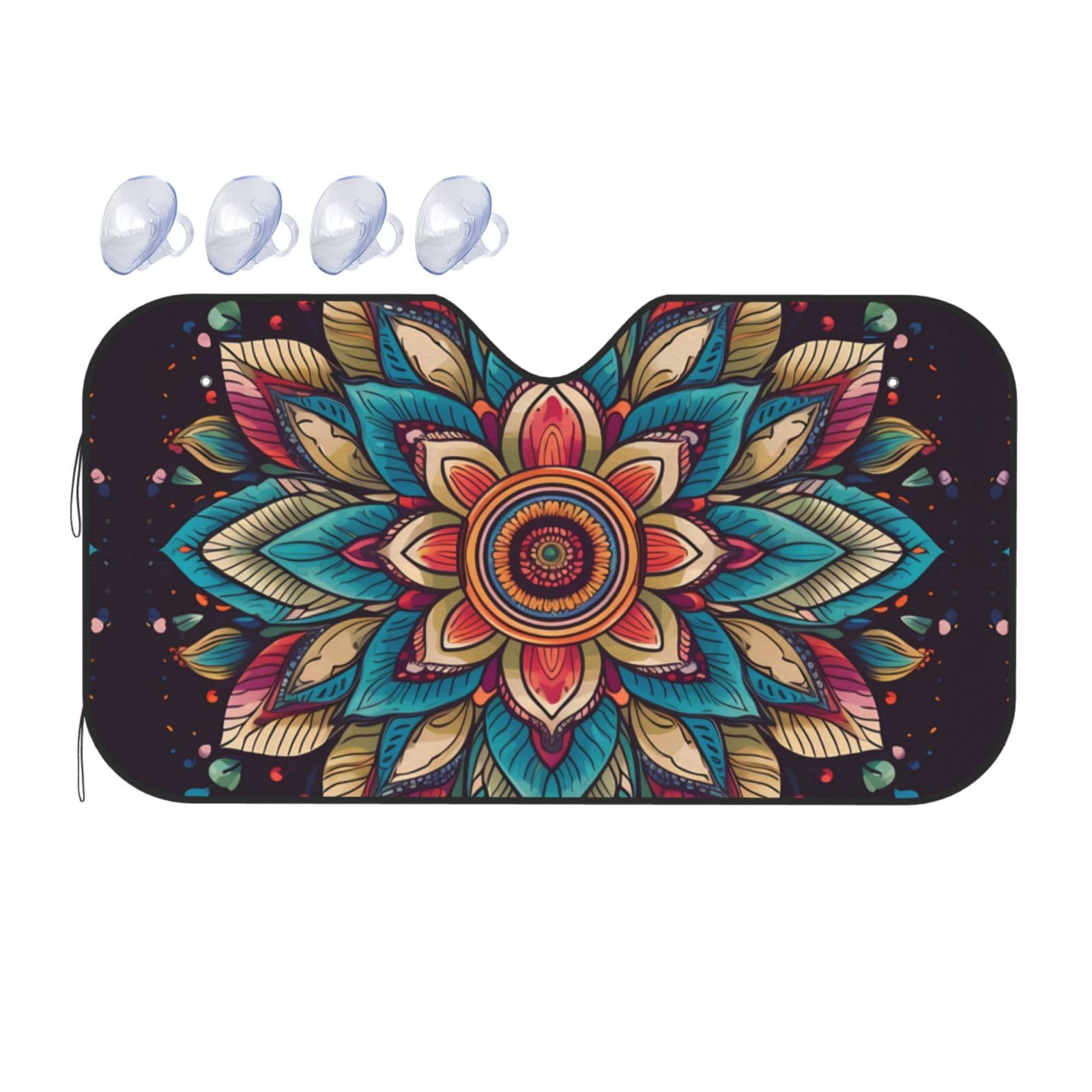 Unique Leaf Flower Meditation Tribal Print Car Windshield Sunshade UV Protection Foldable Sun Visor Protector Windscreen Covers for Car Truck SUV Medium Unique Leaf Flower Meditation Tribal Print Car Windshield Sunshade UV Protection Foldable Sun Visor Protector Windscreen Covers for Car Truck SUV Medium von RLDOBOFE