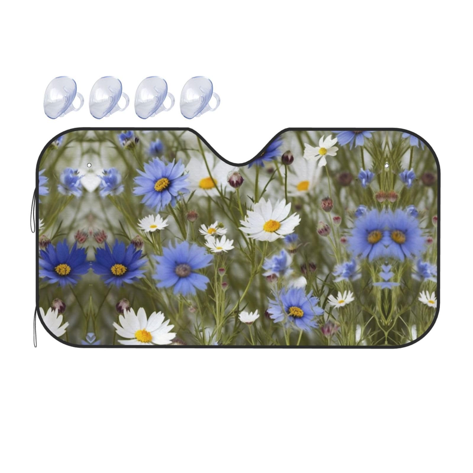 Wild Flowers and Cornflowers Daisies Print Car Windshield Sunshade UV Protection Foldable Sun Visor Protector Windscreen Covers for Car Truck SUV Medium Wild Flowers and Cornflowers Daisies Print Car Windshield Sunshade UV Protection Foldable Sun Visor Protector Windscreen Covers for Car Truck SUV Medium von RLDOBOFE