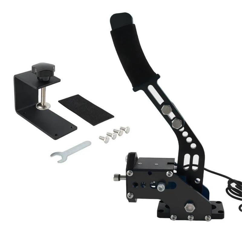 Feststellbremse 16Bit USB Handbremse SIM Für G25/27/29 T500 PC Racing Spiele FANATECOSW DIRT RALLY Hand Brems System Rot Schwarz Blau Handbremsen Systeme(Black-A) von RLVYTA